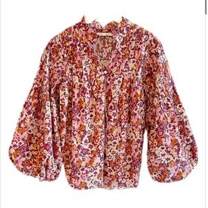 Love The Label Balloon Sleeve Top, Charisma Pink